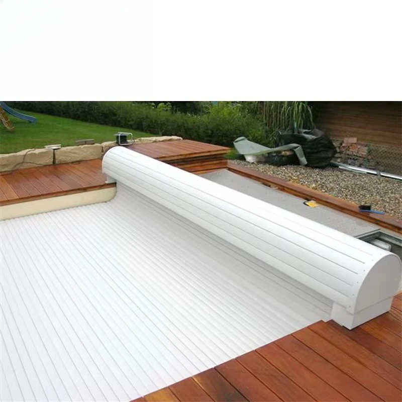Pool Cover Reel Above Ground - Automatic Electric Retractable Safety Swimming Pool