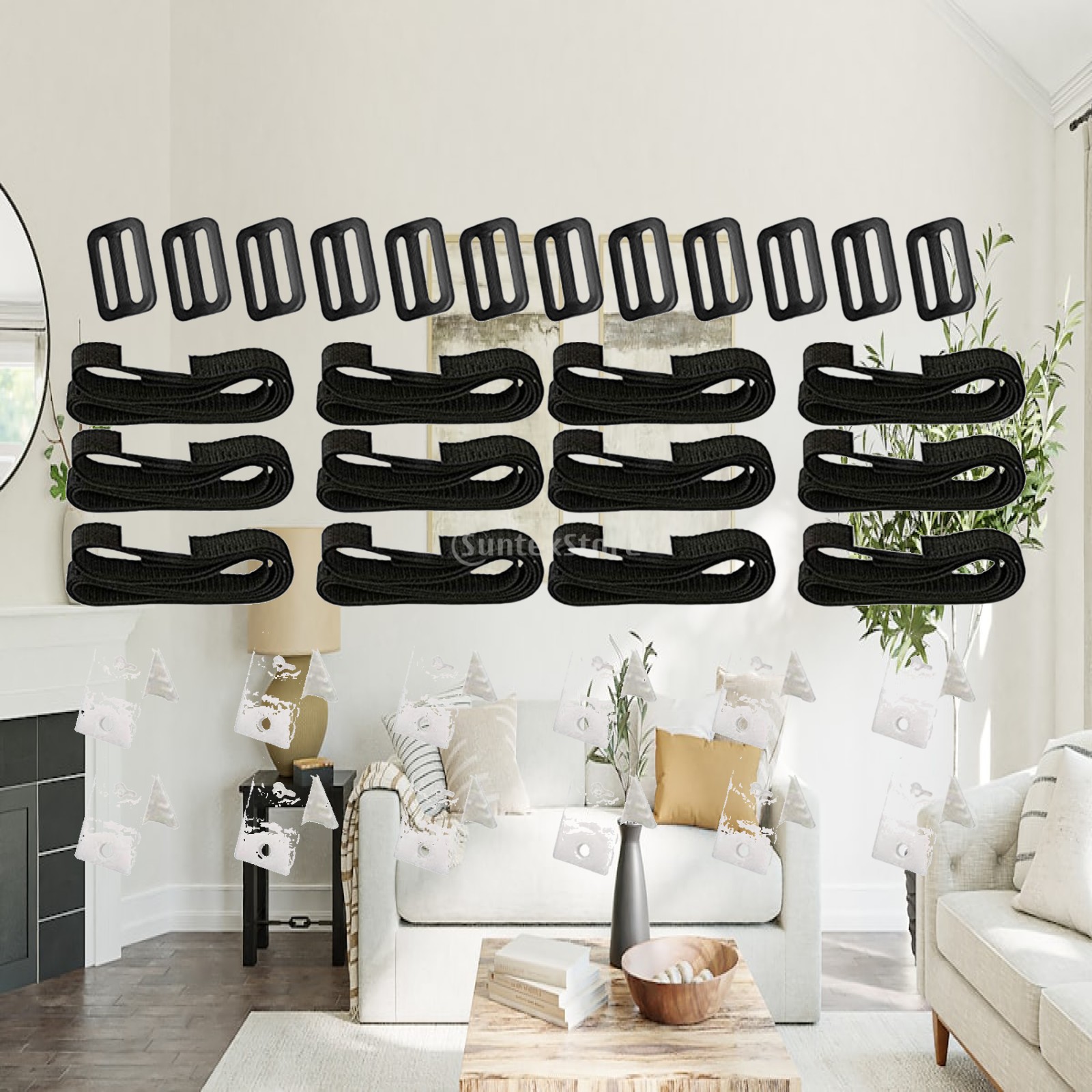 Pool Cover Reel Above Ground - Durable Blanket Straps Kit for Solar