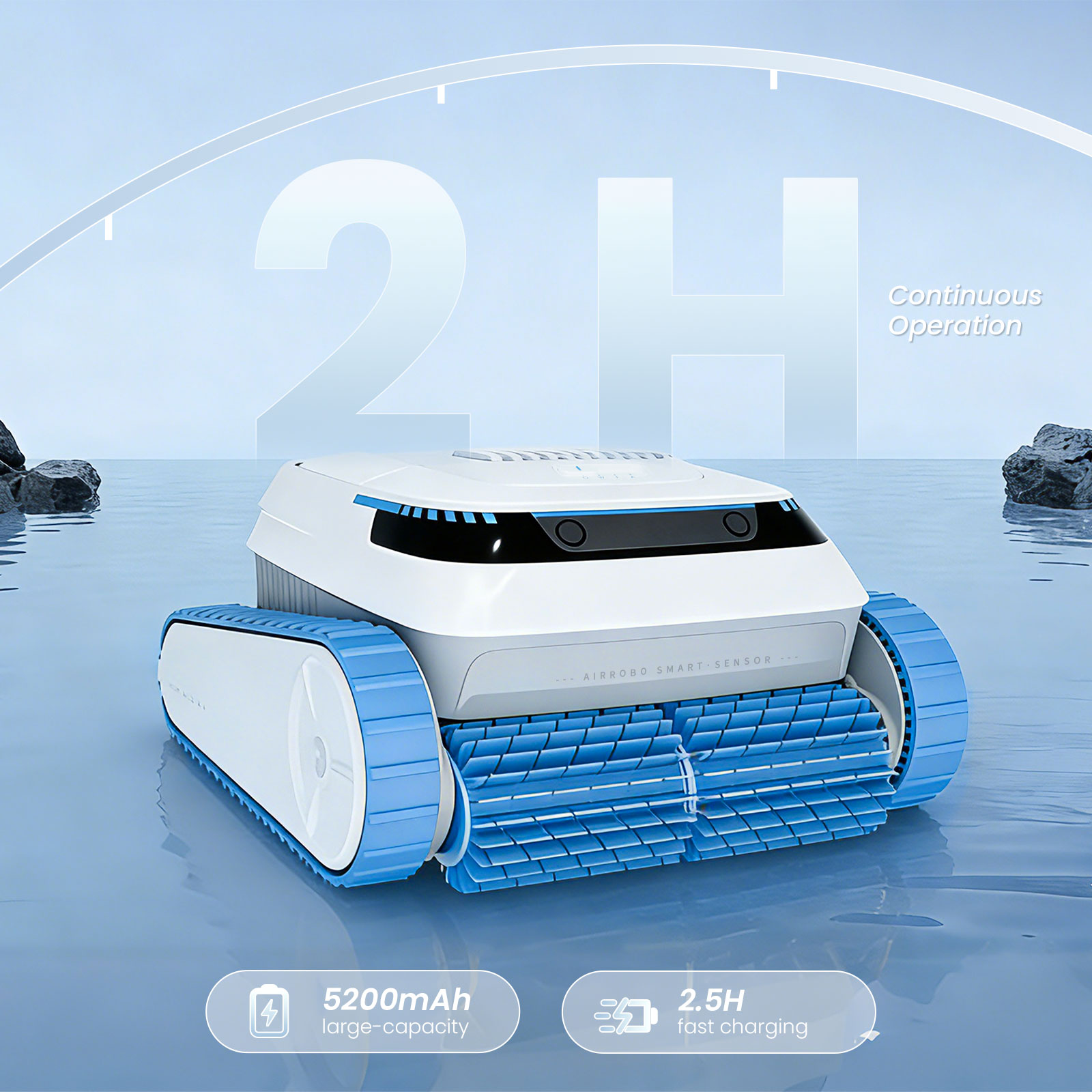 Pool Cleaner Robot With App - AIRROBO PC20 APP Remote Control Cordless
