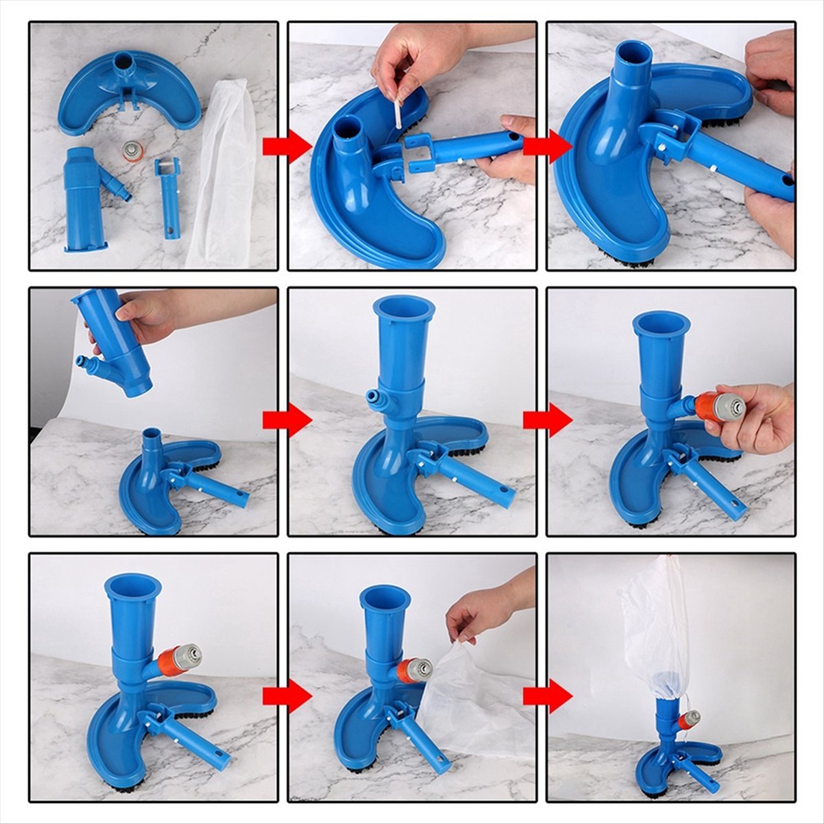 Pool Vacuum Head Brush - A387F-Cleaning Disinfect Tool Swimming Pool Vacuum