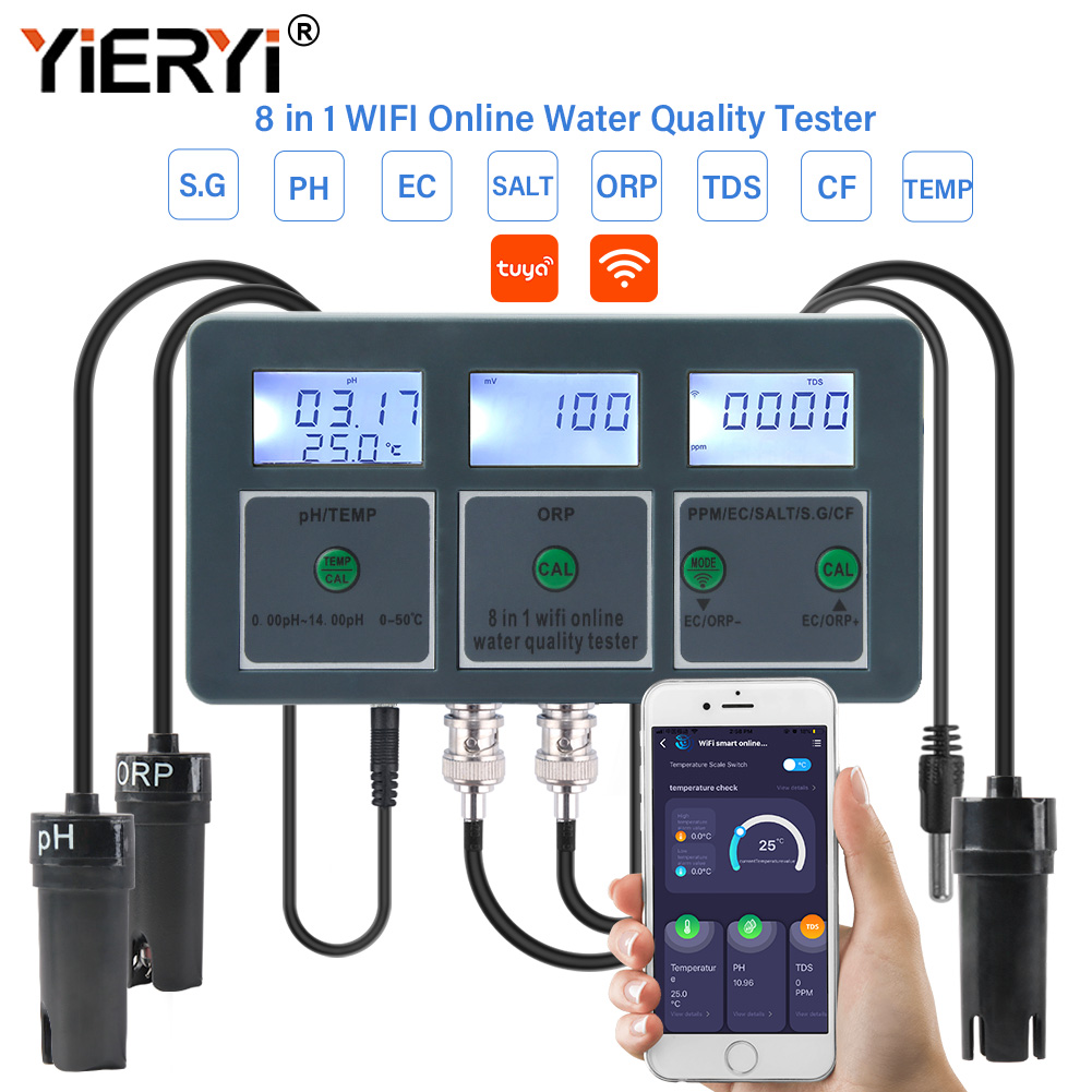 Pool Test Kit Digital - Yieryi WiFi Tuya Thông Minh Độ