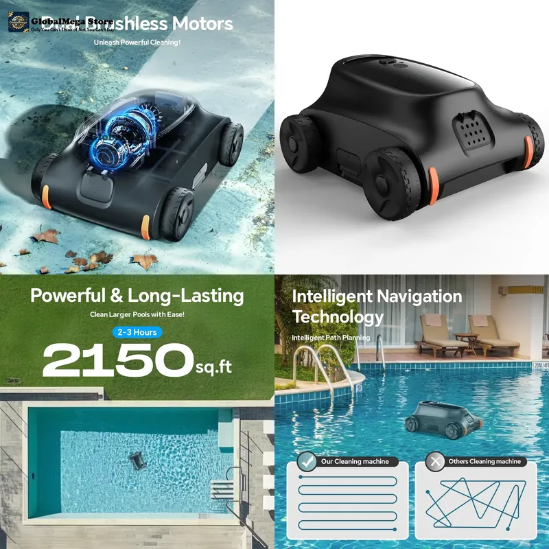 [Up to 2000 Sq.ft] Seauto SAT  - đánh giá và giá Pool Robot Cleaner Cordless