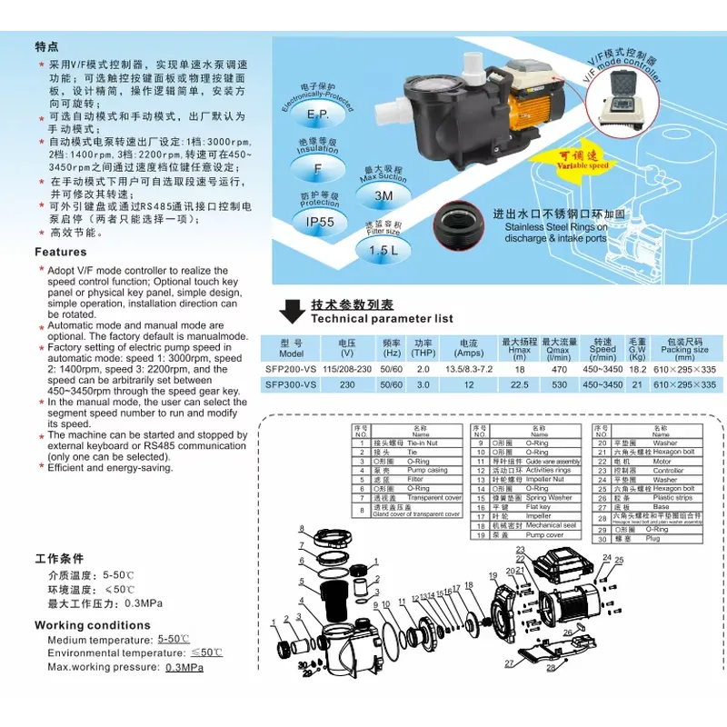 2HP Variable Speed Inground Sw - đánh giá và giá Pool Pump 2Hp Variable Speed