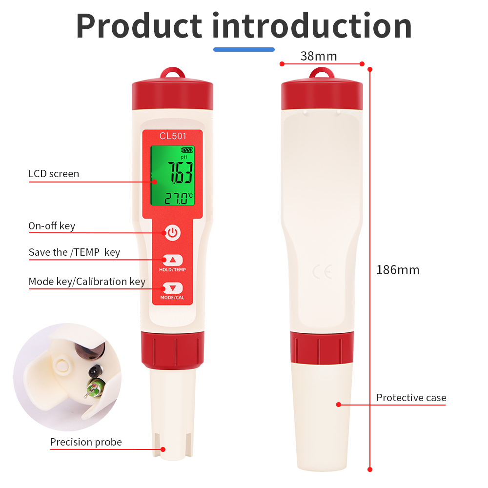 PH/CL2/H2/ORP/Temperature Mete - đánh giá và giá Pool Test Kit Digital