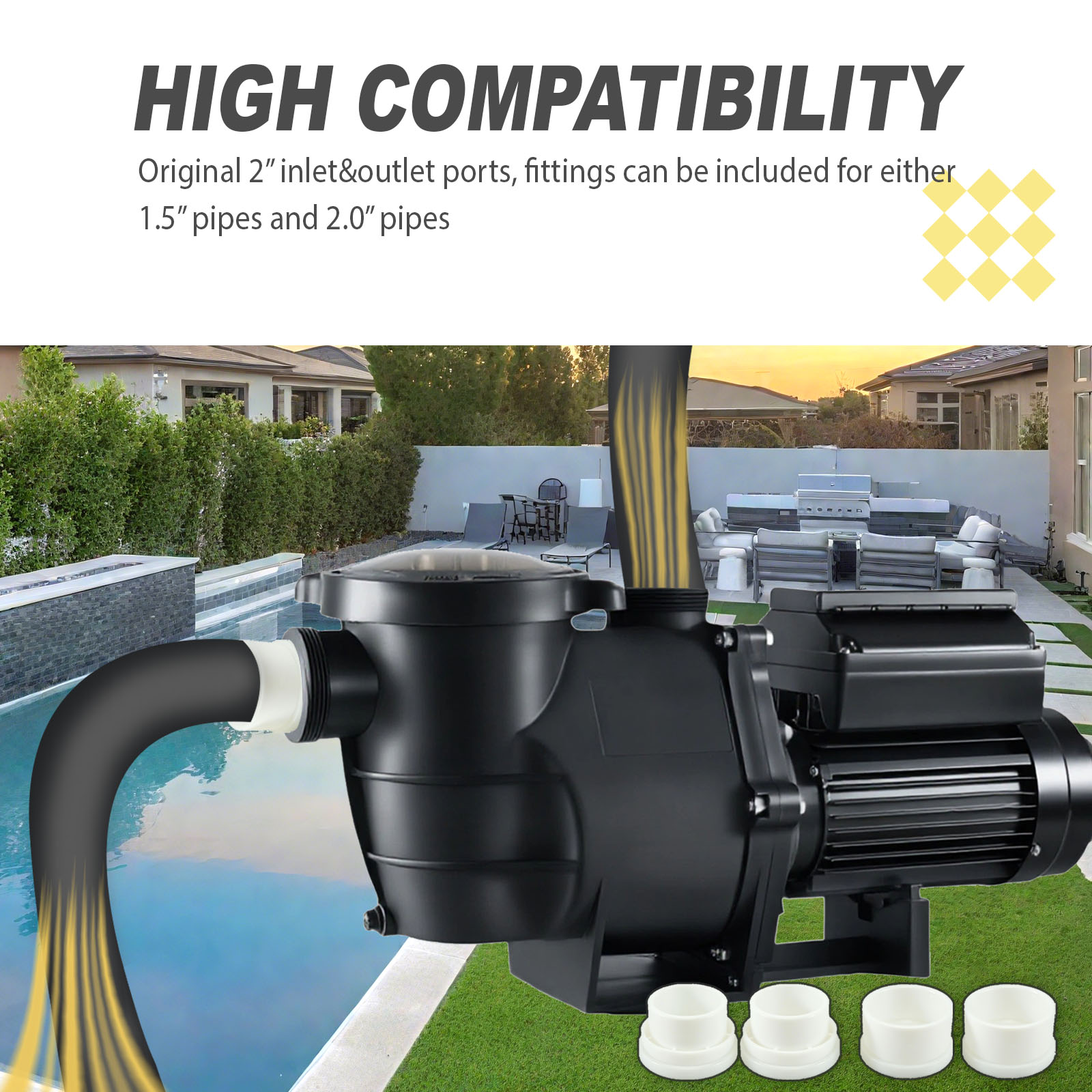 115V 220V 380V Jade Variable S - đánh giá và giá Pool Pump 2Hp Variable Speed