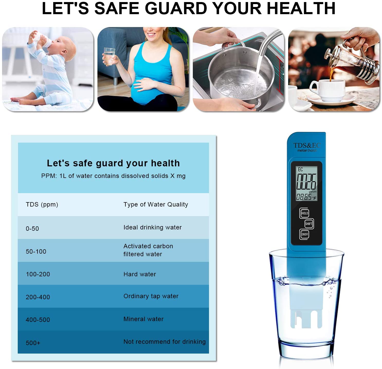 Digital PH /TDS/ EC Meter Test - đánh giá và giá Pool Test Kit Digital
