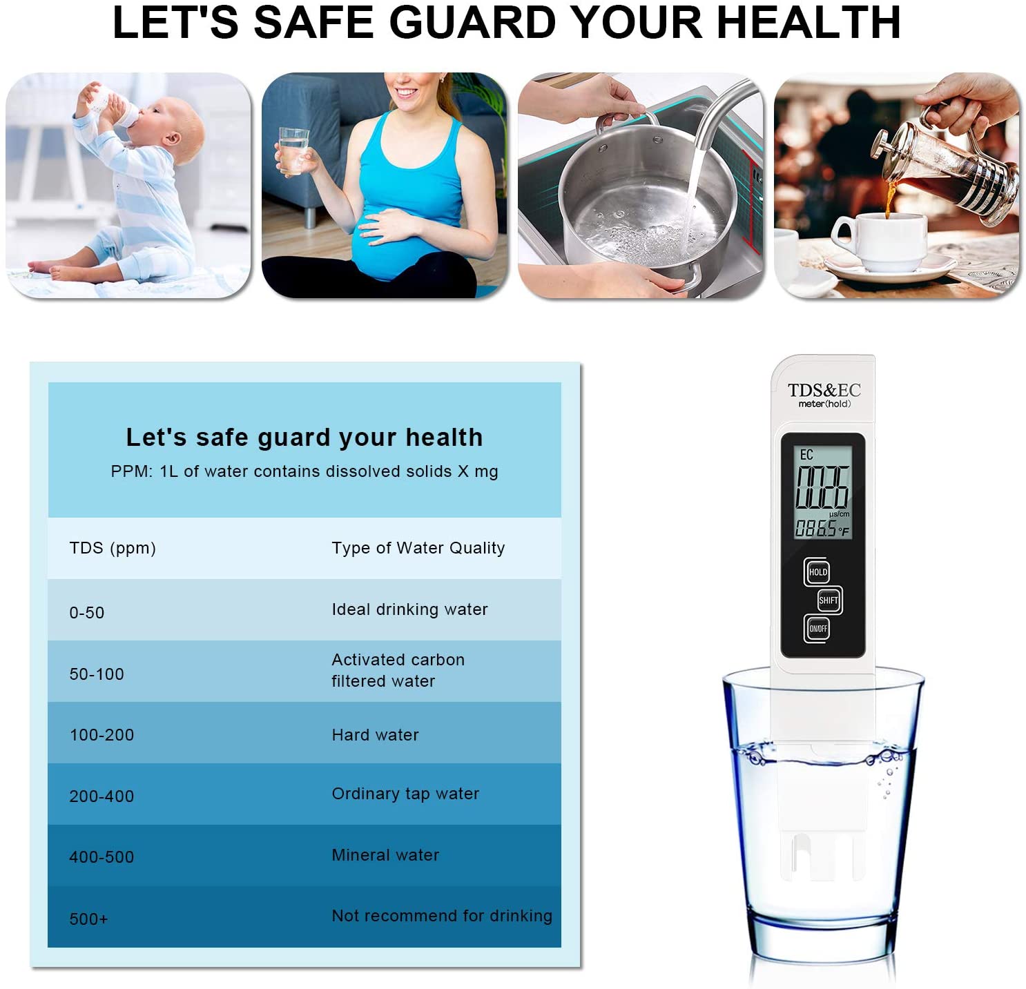 Digital PH /TDS/ EC Meter Test - đánh giá và giá Pool Test Kit Digital