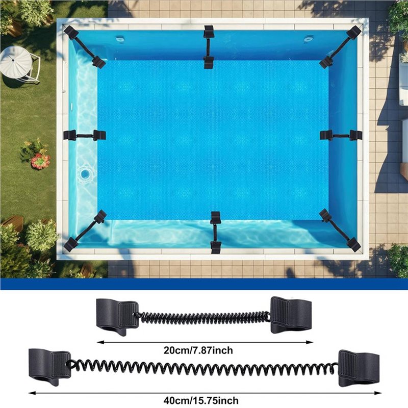 24 Pcs Swimming Pool Cover Cli - đánh giá và giá Pool Cover Reel Above Ground