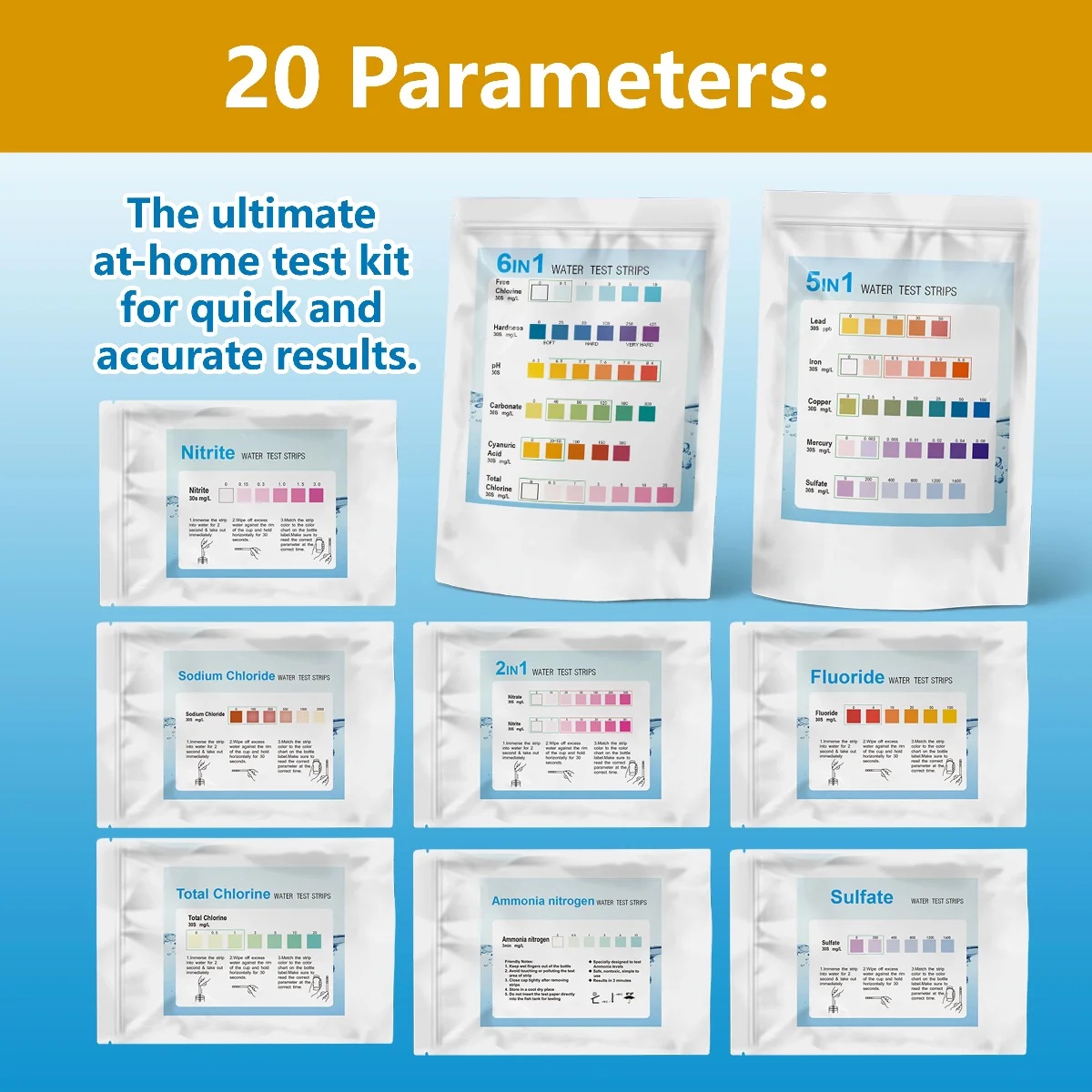 YAGO 20 in 1 Water Test Strips - đánh giá và giá Pool Test Kit Digital