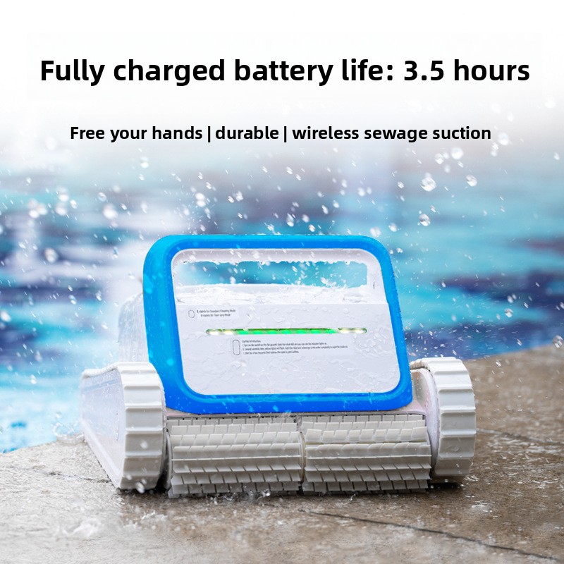 Long life Cordless Automatic S - đánh giá và giá Robotic Pool Cleaner Wall Climbing