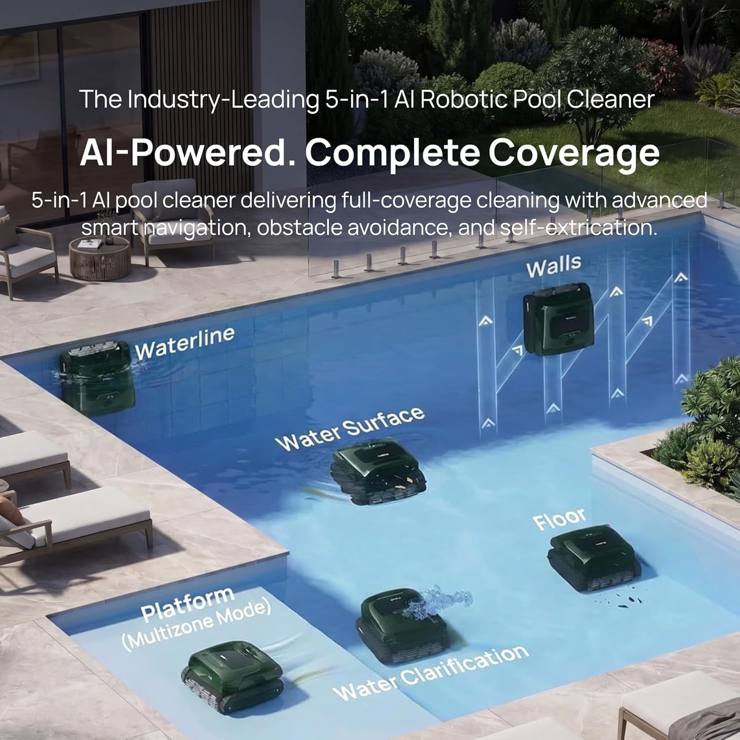 Smart Swimming Pool Robot Clea - đánh giá và giá Pool Cleaner Robot With App