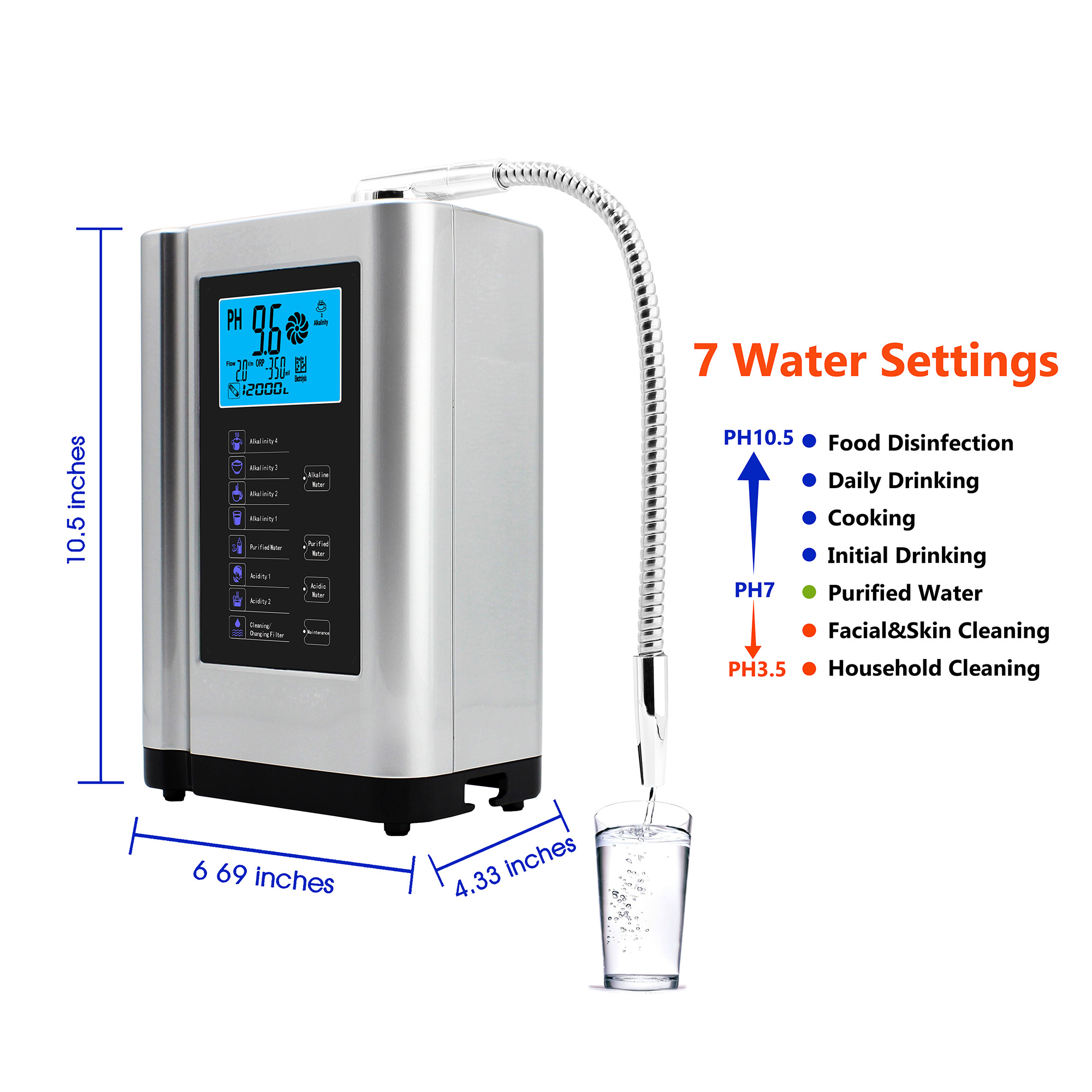 Nước Alkaline Ion Hydro Máy Ph - đánh giá và giá Salt Water Chlorinator Cell